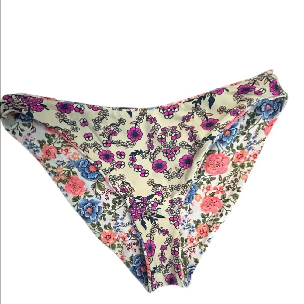 Maaji Floral Two-Piece Bikini Set Reversible Bottom Sz S - Picture 6 of 8